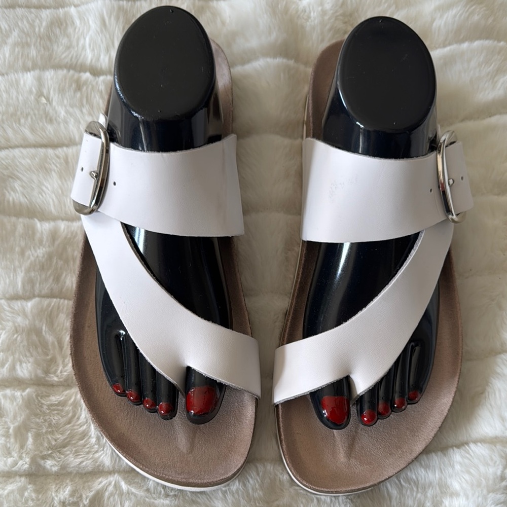 White Mountain White Cross-Strap Sandals - Picture 5 of 9